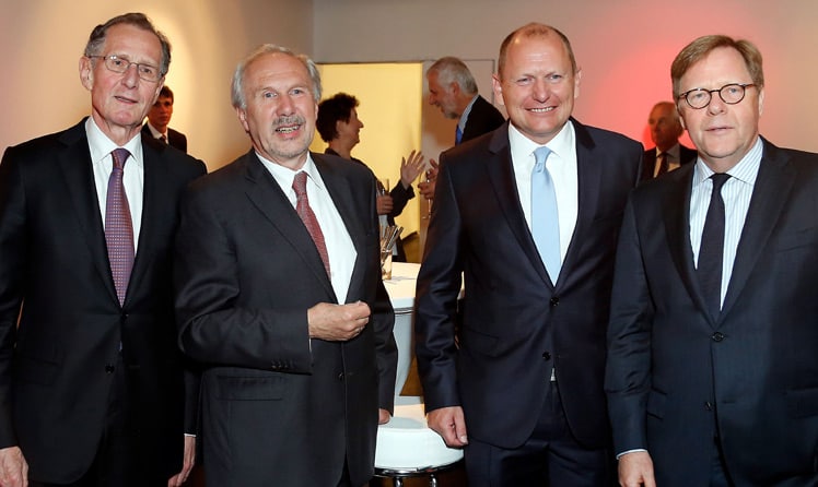 Bert Rürup, Ewald Nowotny, Christoph Varga und  Willibald Cernko © Bank Austria