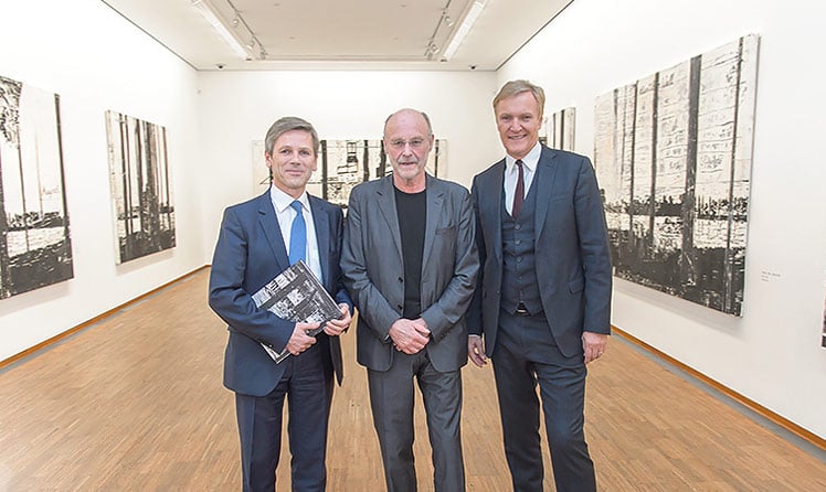 Josef Ostermayer, Anselm Kiefer und Klaus Albrecht Schröder © Andreas Tischler