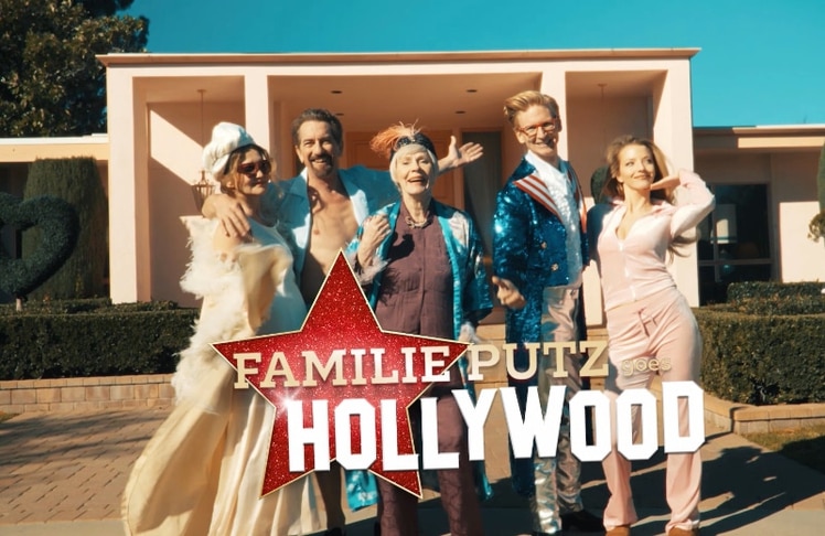 Die Familie Putz drehte in Hollywood © XXXLutz