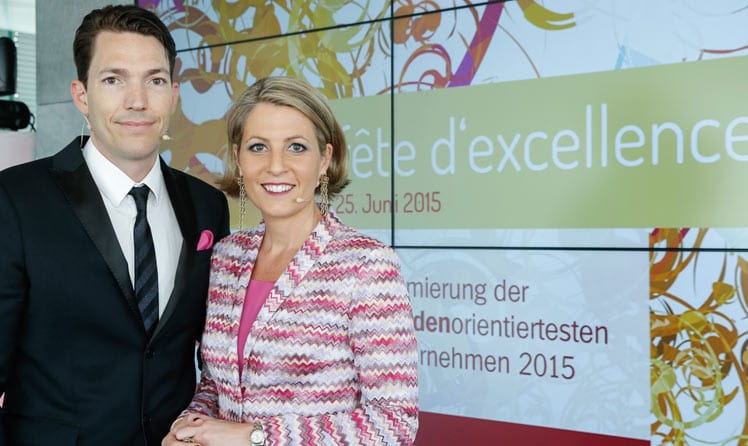 Die Top Service Geschäftsführer Dr. Barbara Aigner und Dr. Christian Rauscher kürten bei der ersten fete d’excellence im Juni die Top Service Sieger 2015. (c) Christoph Breneis