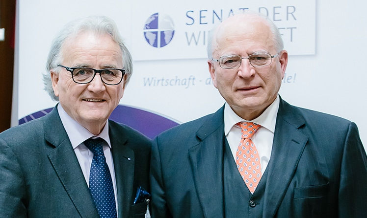 Hans Harrer  und Klaus Raidl © Senat der Wirtschaft