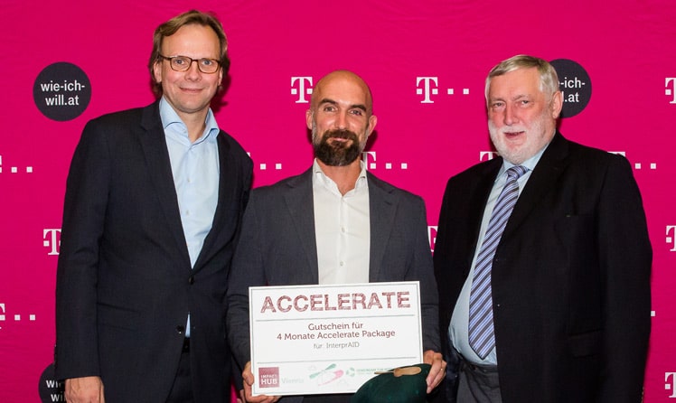 Andreas Bierwirth, Matthias Monreal und Franz Fischler © T-Mobile