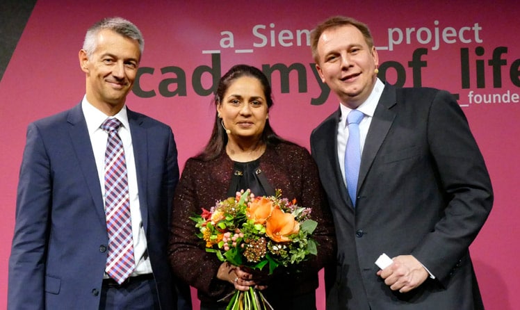 Wolfgang Wrumnig, Monisha Kaltenborn und Meinrad Knapp © Siemens