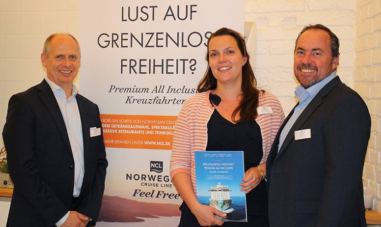 Jürgen Stille, Stefanie Hegener und Christian Böll © Norwegian Cruise Line