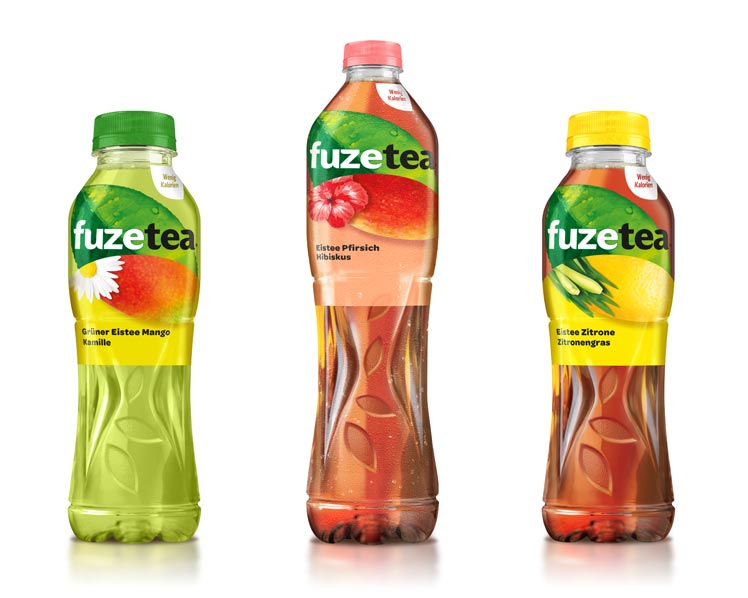 Die drei Fuzetea-Varianten, die in Österreich erhältlich sind. © The Coca Cola Company