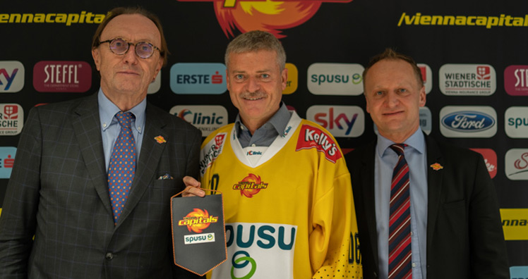 Hans Schmid, Franz Pichler und Franz Kalla © Vienna Capitals Hans Schmid, Franz Pichler und Franz Kalla © Vienna Capitals