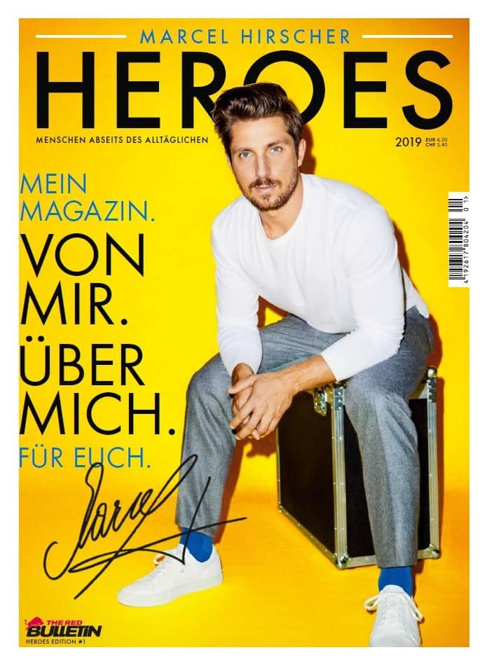 Marcel Hirscher ist nicht nur auf dem Cover seines eigenen Magazins sondern zeichnet sich auch gänzlich für Inhalt und Redaktion verantwortlich. © Red Bull Media House Publishing / Marcel Hirscher