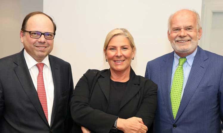 (von links) Thomas Szekeres, Andrea Kdolsky und Manfred Ainedter © leadersnet.at / K. Schiffl 