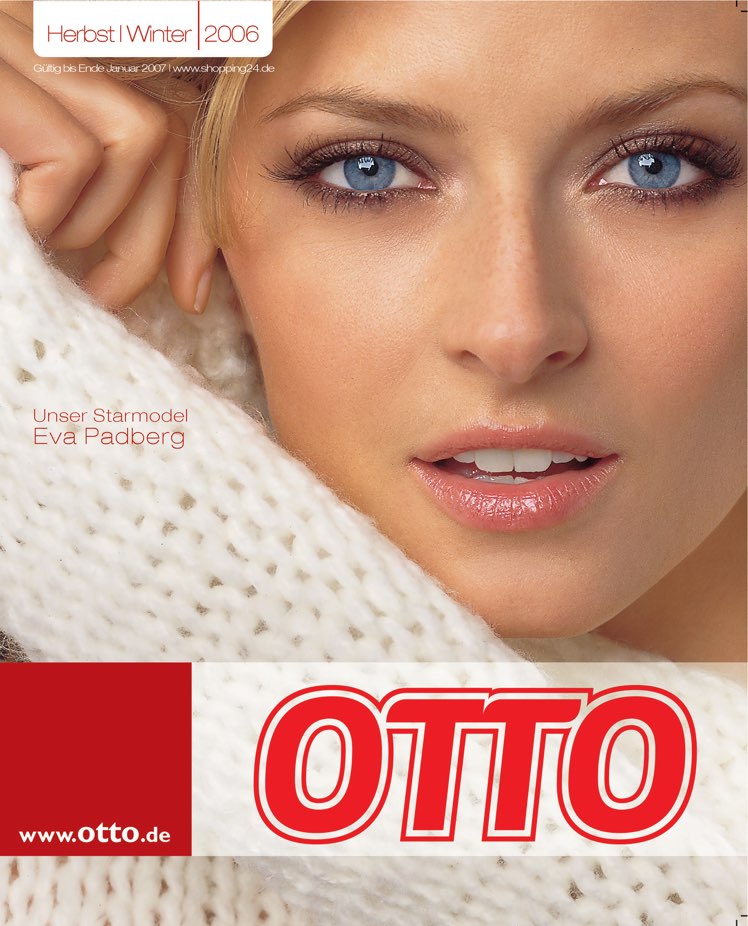 Eva Padberg auf dem Cover des Otto Katalogs im Jahr 2006 © obs/Otto Group