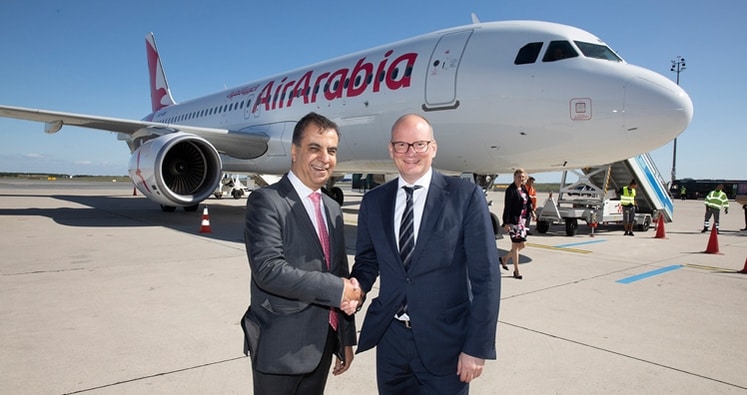 Adel Al Ali und Flughafen Wien Vorstand Julian Jäger © Air Arabia