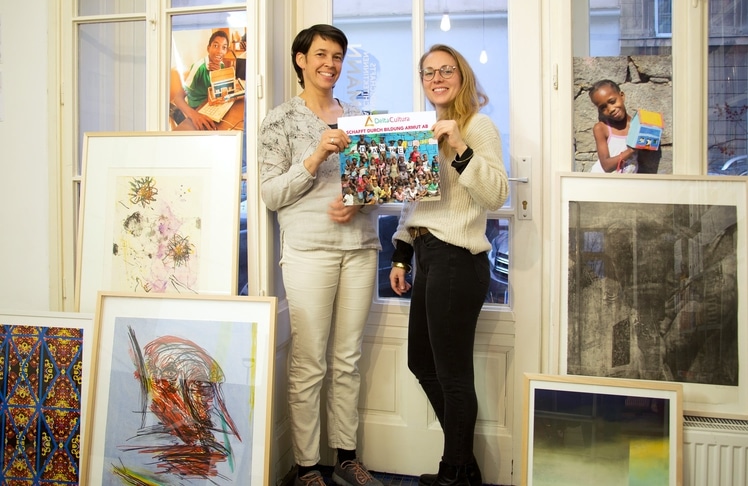 Delta Cultura Auktion_Delta-Cultura-Austria-Obfrau Liz Zimmermann (links), Kuratorin Anna Mustapic_Foto Anna Mustapic