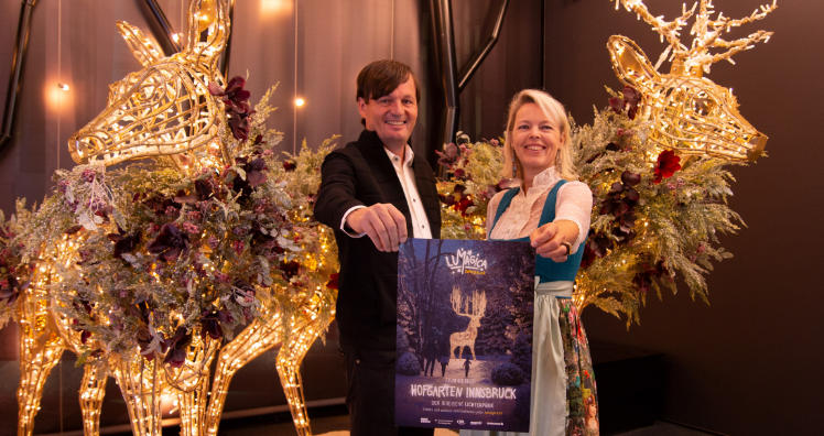 Präsentieren das Sujet für LUMAGICA Hofgarten Innsbruck: Thomas Mark und Marie Mark