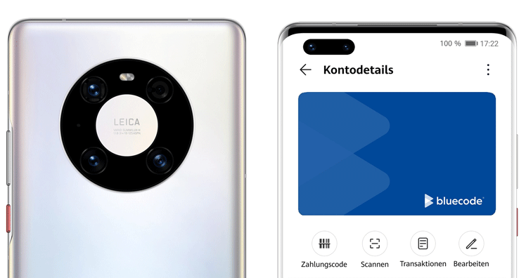 Huawei Bluecode am Smartphone © Huawei Consumer Bus