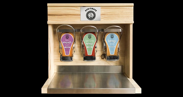 Das neue Honigspender-Display für die Gastronomie © Honigmayr Das neue Honigspender-Display für die Gastronomie © Honigmayr