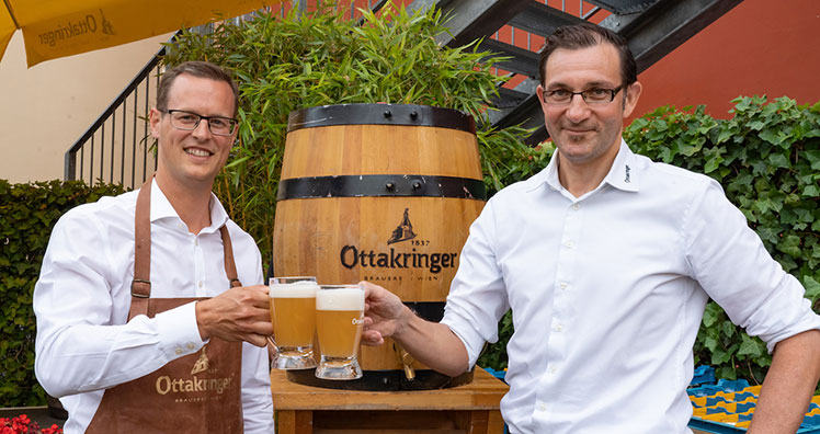 Die beiden Geschäftsführer der Ottakringer Brauerei Harald Mayer und Tobias Frank © Alba Communications