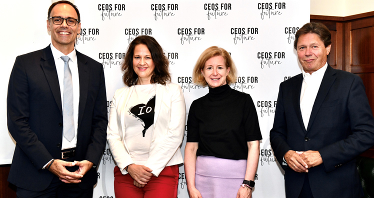 Berthold Kren, Christiane Brunner, Birgit Kraft-Kinz und Wolfgang Anzengruber ©  CEOs for Future/Tsitsos