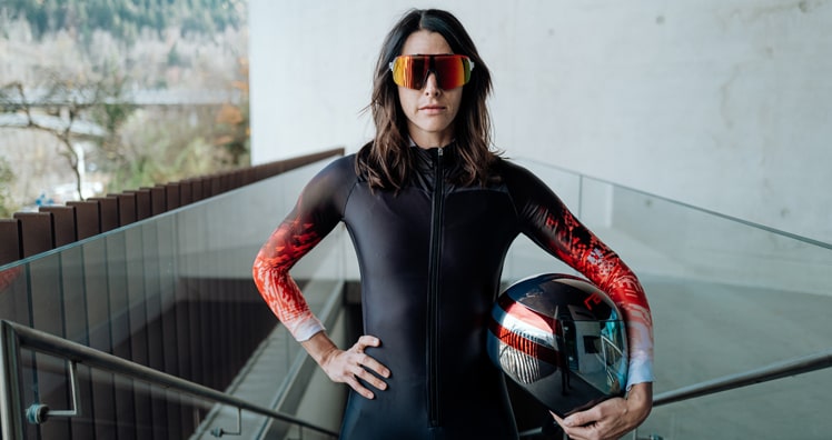 Janine Flock mit Olympia-Brille