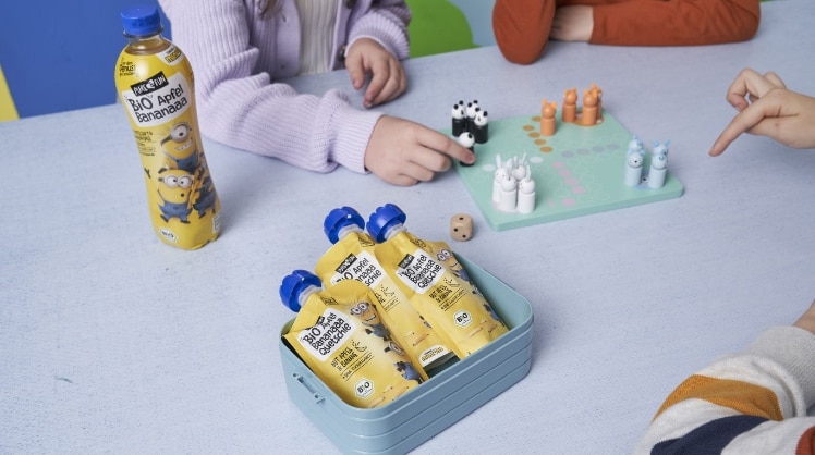 Die Minions finden sich auf den Verpackungen der neuen Produkte © Healthy Kids