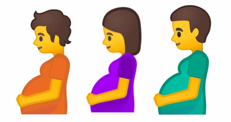 Emoji mit schwangerem Mann