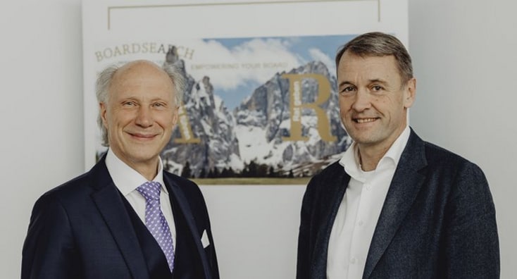 Josef Fritz (links), Board Search und Gastsprecher Friedrich von Bohlen und Halbach © BOARD SEARCH/Sophie Menegaldo