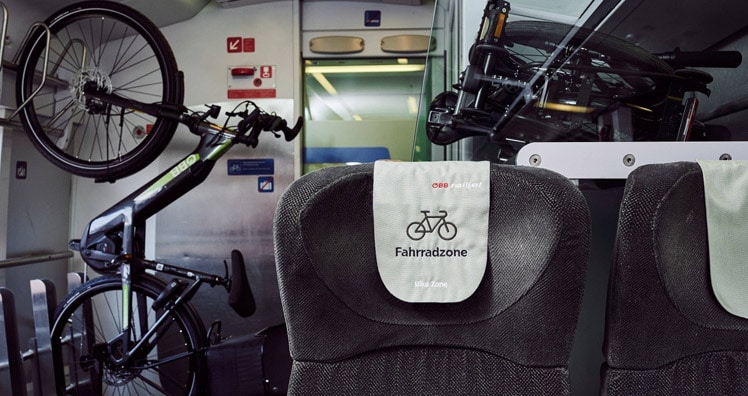 Fahrradzone im Railjet