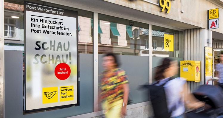Post Werbefenster in Graz