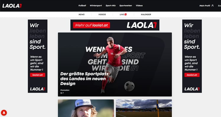 Laola1 Homepage Relaunch