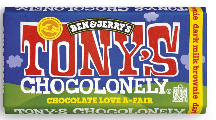 Die limitierte Sorte "Dark- Milk- Brownie" soll Kund:innen eine süße Abwechslung zum Valentinstag bieten © Tony's Chocolonely
