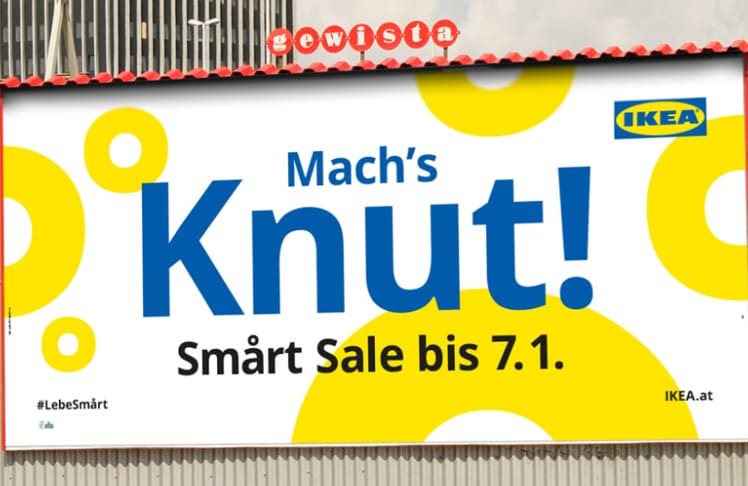  Mit der Kampagne "Mach’s Knut!" will der Möbelhändler den Abschied von alten
Sachen erleichtern. © IKEA Austria 