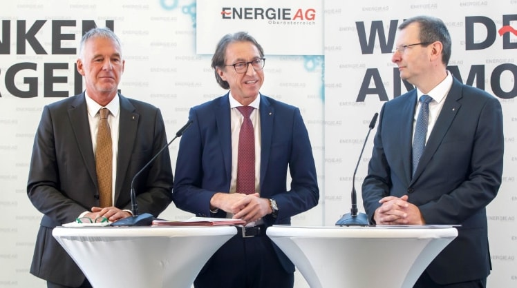V.l.n.r.: Finanzvorstand Andreas Kolar, CEO Leonhard Schitter, Technikvorstand Stefan Stallinger © Energie AG/Hermann Wakolbinger