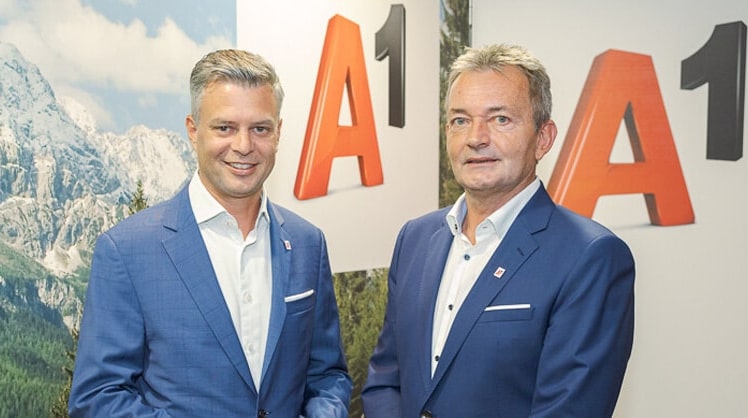 A1 Telekom Austria Group CEO Thomas Arnoldner (links) und A1 Österreich CEO Marcus Grausam © LEADERSNET/A. Felten
