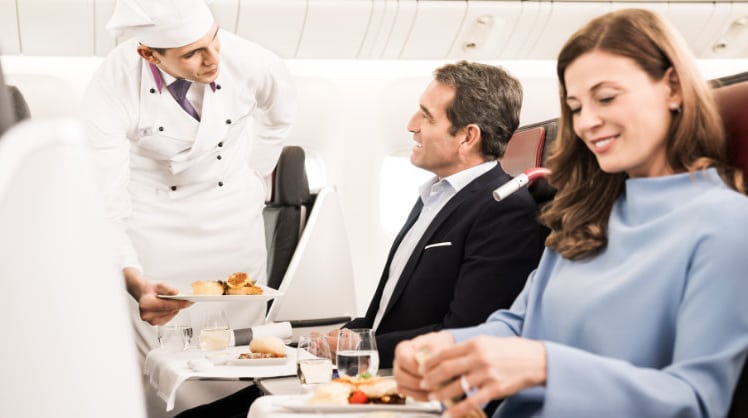 Nach fast dreijähriger Pause sollen die "Flying Chefs" für kulinarische Höhenflüge sorgen © Austrian Airlines