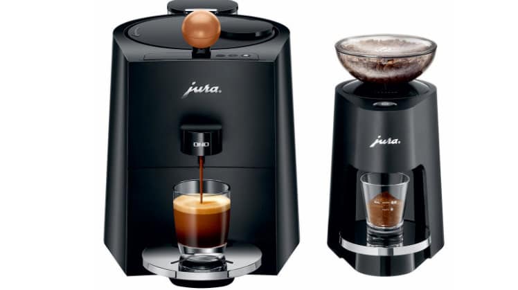 Die neue Eintassen-Maschine "ONO" und die Kaffeemühle "P.A.G."  von Jura © Jura