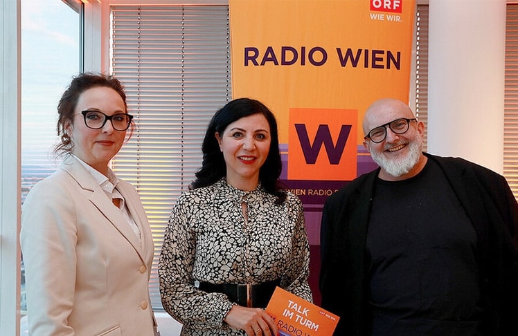(v.l.n.r) Psychologin Christina Beran, Radio-Wien-Programmchefin Jasmin Dolati und Radio-Wien-Reporter Hadschi Bankhofer © LEADERSNET/G. Langegger