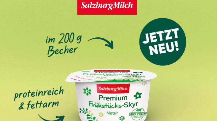 Ein neuer Star im Kühlregal – der Premium Frühstücks-Skyr aus bester Heumilch © SalzburgMilch
