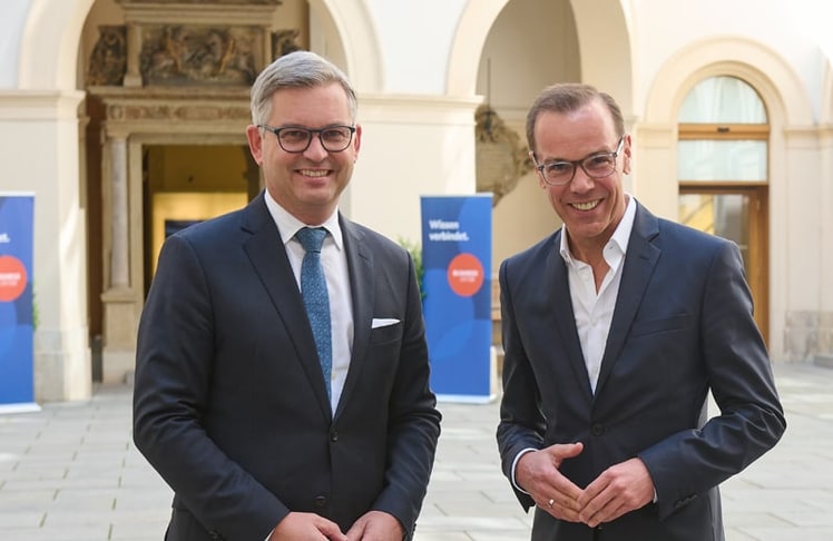 Finanzminister Magnus Brunner (links) und Gerhard Pichler, Managing Partner Business Circle © Sabine Klimpt