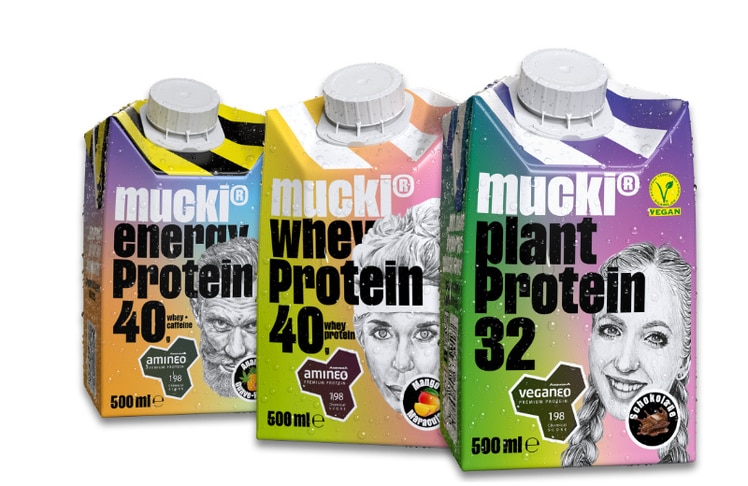 Neu in den Supermarkt-Regalen bei Billa und Billa Plus: die Sorte Mucki Plant Protein. © Astl & Mucki GmbH