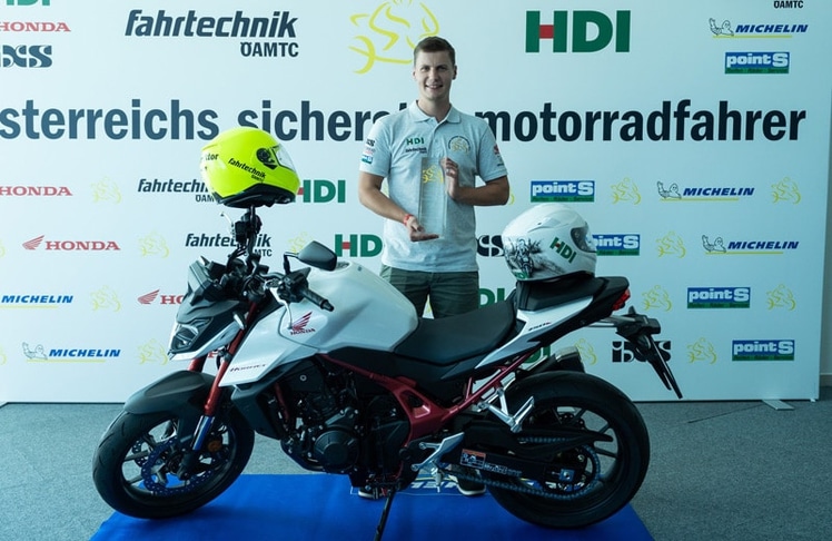 Michael Hofer ist "Österreichs sicherster Motorradfahrer 2023"  © Branislav Rohal