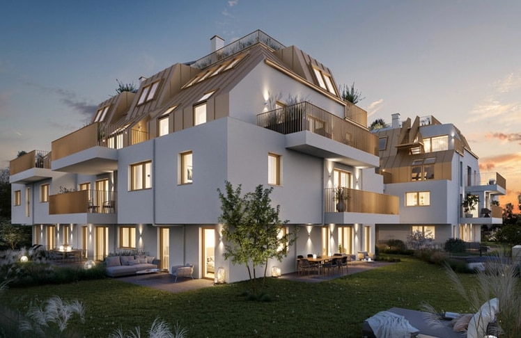 36 Eigentumswohnungen und 2 Townhouses werden bis 2025 am Gelände "Am Freihof" entwickelt © 3SI Immogroup/JAMJAM