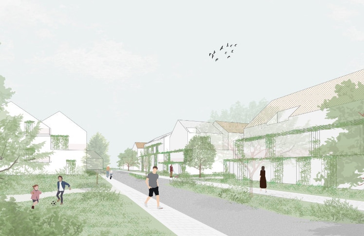 200 Wohnungen in Mautern an der Donau entstehen (Visualisierung). © Shibukawa Eder Architects 