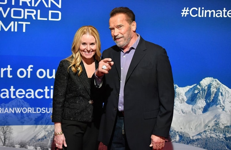Arnold Schwarzenegger mit seiner Freundin Heather Milligan © The Schwarzenegger Climate Initiative/Brauer