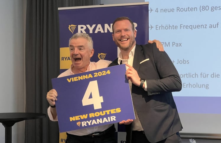 Ryanair-Chef Michael O’Leary (links) und Ryanair Österreich Chef Andreas Gruber © Ryanair 