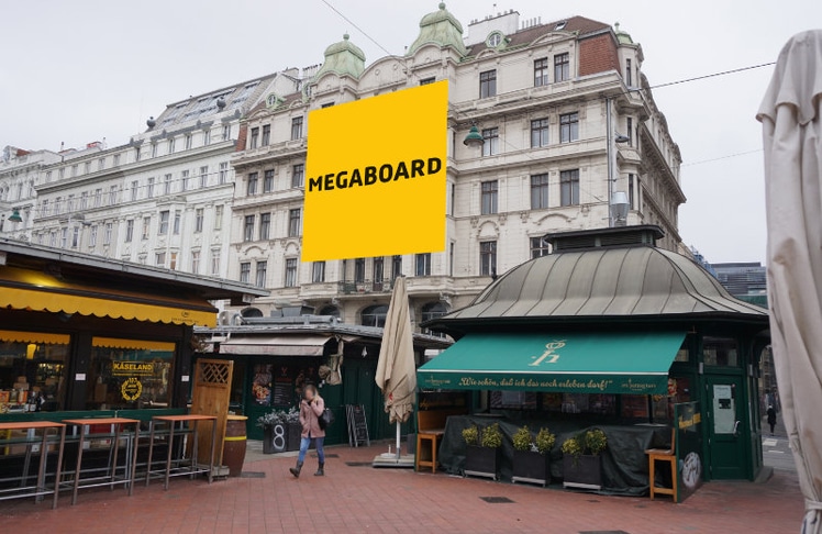 Megaboard mit neuer Werbefläche am "Theater an der Wien" © Megaboard