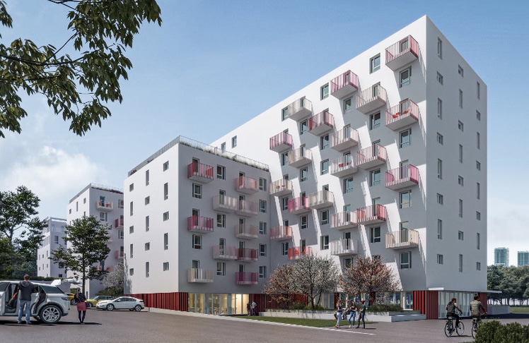 Studentenwohnheim in Wien Neu Marx feiert Dachgleiche. © ZOOM visual project gmbh