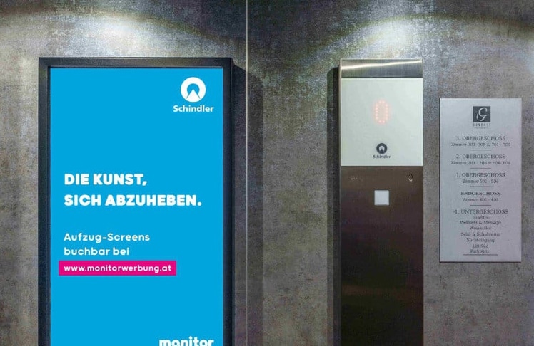 Ab sofort werden Aufzüge im gesamten Alpenraum bespielt © monitorwerbung