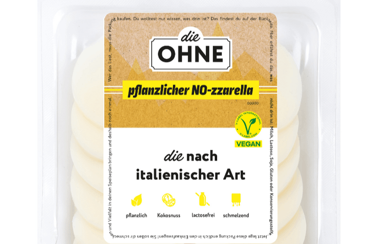 Der pflanzliche Mozzarella-Ersatz von "die Ohne" ist das neueste Produkt des Lebensmittelherstellers © die OHNE