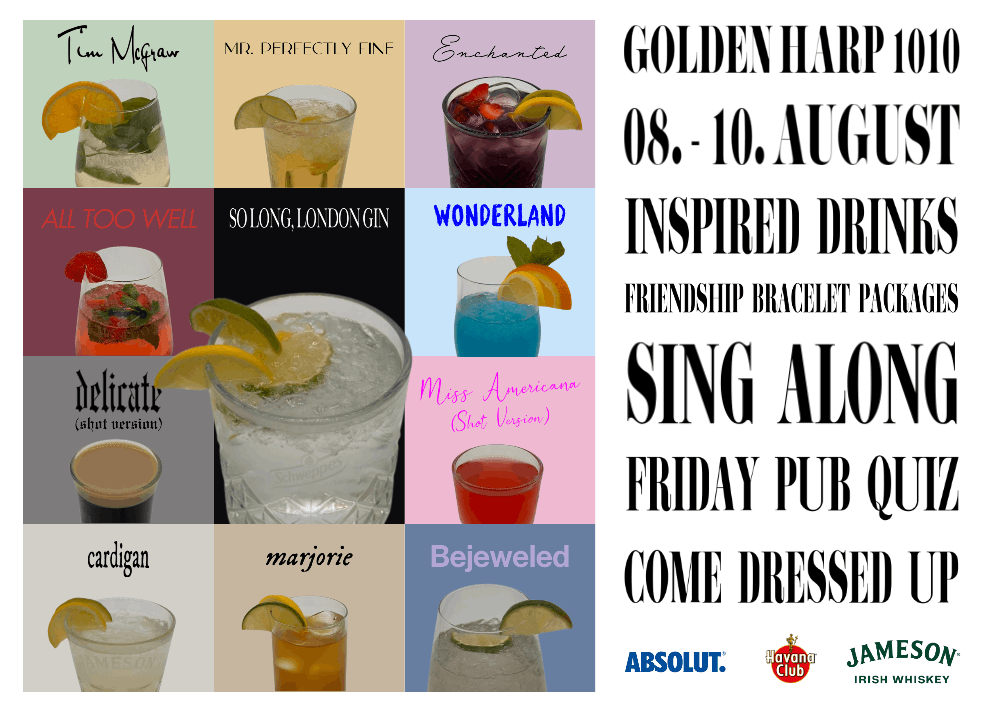 Taylor Swift Cocktails Golden Harp © &Social Werbeagentur