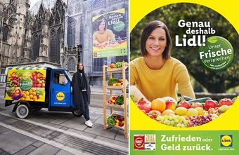 Frische-Offensive: Lidl schmückt den Stephansdom mit Obst & Gemüse!