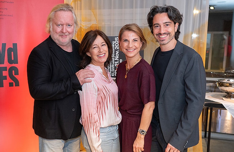 V.l.n.r.: Die Schauspieler:innen Gregor Seberg, Julia Cencig, Kristina Sprenger und Stefano Bernardin.
