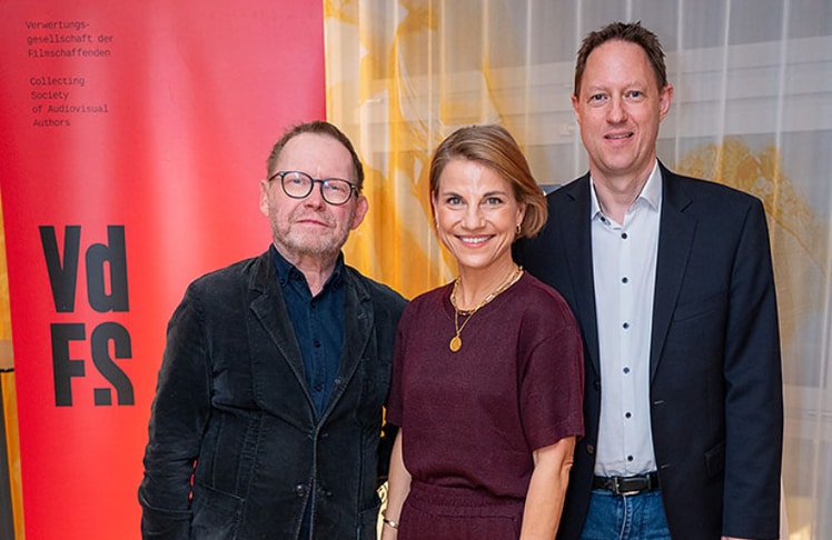 V.l.n.r.: Regisseur Michael Kreihsl, Schauspielerin Kristina Sprenger und VdFS-Geschäftsführer Gernot Schödl.